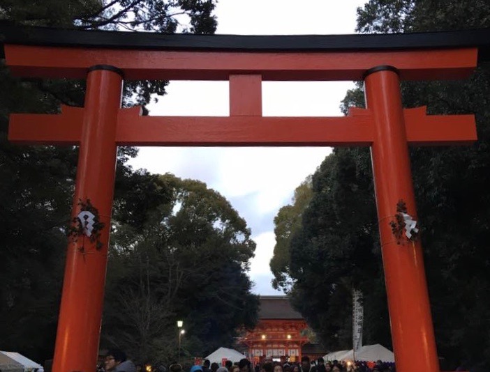 下鴨神社の初詣の混雑